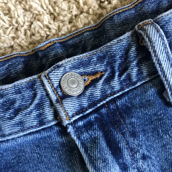 Levi’s Cut Off Cargo Carpenter Jean Shorts 33 Waist - Picture 2 of 4